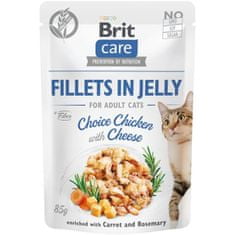 Brit Care Cat kapsule. Fileti v želeju Choice Chicken s sirom 85 g