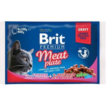 Brit Kapsule Premium Cat. Mesni krožnik 4x100 g