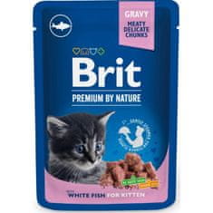 Brit premium Cat kapsule bela riba Kitten 100 g