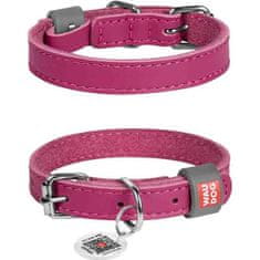 Collar Usnjena ovratnica 12mmx19-25cm WAUDOG roza