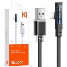 Mcdodo MCDODO KOTNI USB STRELA PLOŠČATI KABEL 36W ZA IPHONE 12 13 14 ČRNA 1M