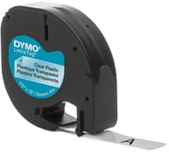 Dymo Trak LETRATAG 12mmx4m tr. plastika