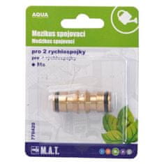 Vmesna spojka za 2 hitri spojki 1/2" Ms AQUA