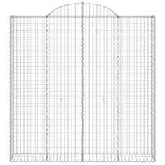 Vidaxl Obokane gabion košare 6 kosi 200x30x200/220 cm pocinkano železo