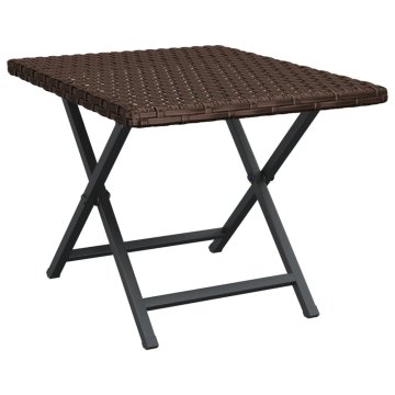 Vidaxl Zložljiva miza 45x35x32 cm poli ratan