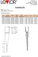 Sidrni vijak "U" 700x 70x60x100mm/4mm