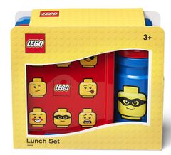 LEGO Škatla za prigrizke 20x17,3x7,1cm+steklenička 390ml,PP+silikon ICONIC CLASSIC komplet 2 kosa.