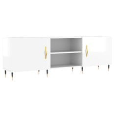 Vidaxl TV omarica visok sijaj bela 150x30x50 cm inženirski les