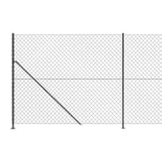 Vidaxl Mrežna ograja s prirobnico antracit 1,8x10 m