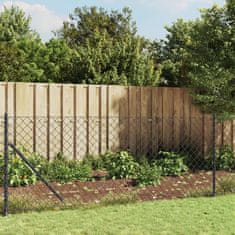 Vidaxl Mrežna ograja s prirobnico antracit 1,1x25 m