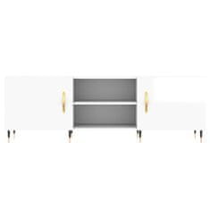 Vidaxl TV omarica visok sijaj bela 150x30x50 cm inženirski les