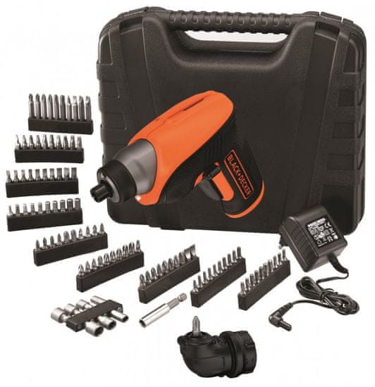 Black+Decker Nn aku vijačnik 3,6 v + 99-delni set nastavkov CS3652LKA
