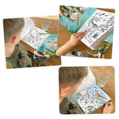 Dino World Pobarvanka | Knjiga akvarelov , S čopičem