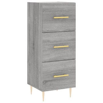 Vidaxl Komoda siva sonoma 34,5x34x90 cm inženirski les
