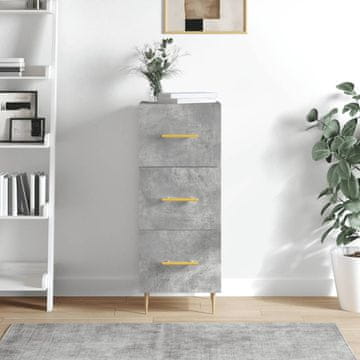 Vidaxl vidaXL Omarica betonsko siva 34,5x34x90 cm material na osnovi lesa