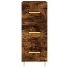 Vidaxl Komoda dimljeni hrast 34,5x34x90 cm inženirski les