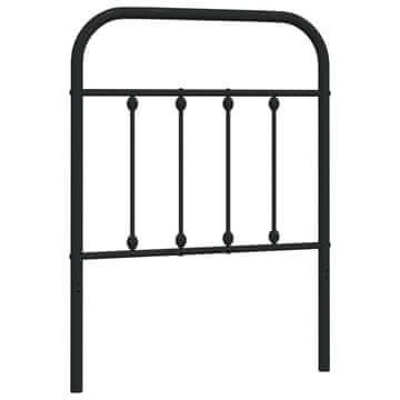 Vidaxl Kovinsko nadomestno vzglavje črno 75 cm