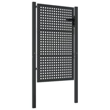 Vidaxl Vrtna vrata antracit 100x125 cm jeklo
