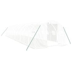 Vidaxl Rastlinjak z jeklenim okvirjem bel 36 m² 12x3x2 m