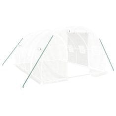 Vidaxl Rastlinjak z jeklenim okvirjem bel 12 m² 4x3x2 m