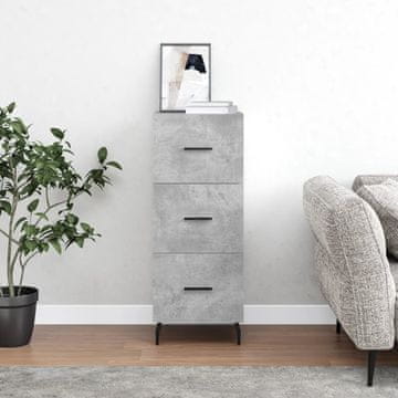 Vidaxl vidaXL Omarica betonsko siva 34,5x34x90 cm material na osnovi lesa