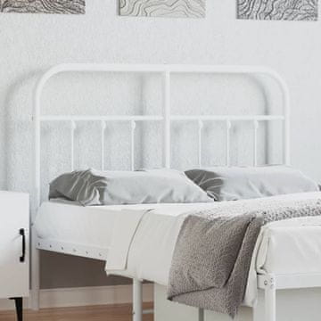Vidaxl vidaXL Kovinsko vzglavje postelje belo 120 cm