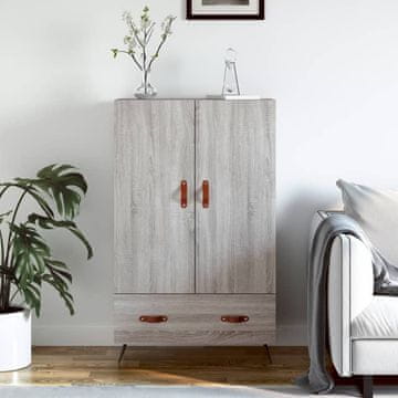 Vidaxl vidaXL Visoka omarica siva sonoma hrast 69,5x31x115 cm