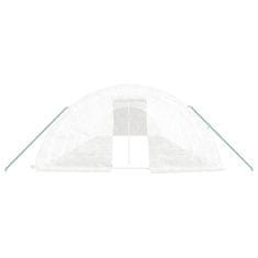 Vidaxl Rastlinjak z jeklenim okvirjem bel 70 m² 14x5x2,3 m