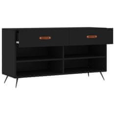Vidaxl Klop za čevlje črna 102x35x55 cm inženirski les