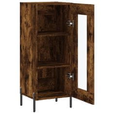 Vidaxl Komoda dimljeni hrast 34,5x34x90 cm inženirski les