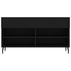 Vidaxl Klop za čevlje črna 102x35x55 cm inženirski les