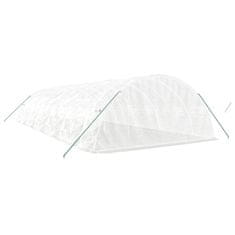 Vidaxl Rastlinjak z jeklenim okvirjem bel 60 m² 12x5x2,3 m