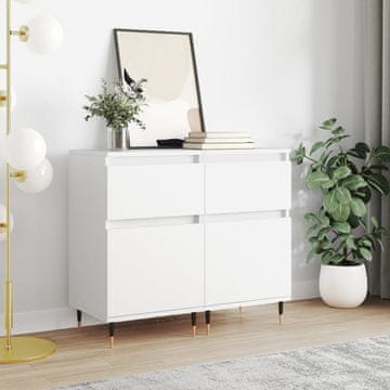 Vidaxl vidaXL Omarice, 2 kosa, bele, 40x35x70 cm, material na osnovi lesa