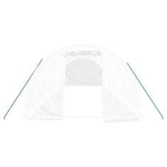 Vidaxl Rastlinjak z jeklenim okvirjem bel 24 m² 8x3x2 m
