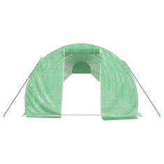 Vidaxl Rastlinjak z jeklenim ogrodjem zelen 72 m² 24x3x2 m