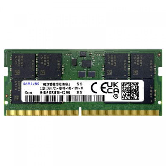 Samsung RAM pomnilnik za prenosnik, 32 GB, DDR5, 4800 MHz, SODIMM, CL40 (M425R4GA3BB0-CQKOL)