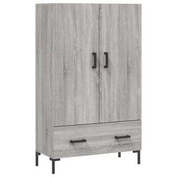 Vidaxl Visoka omara siva sonoma 69,5x31x115 cm inženirski les