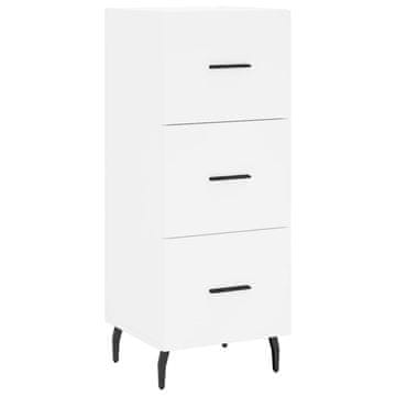 Vidaxl Komoda bela 34,5x34x90 cm inženirski les