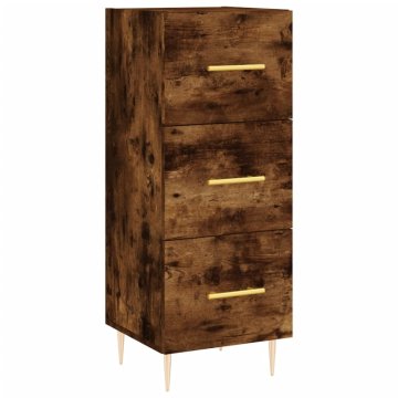 Vidaxl Komoda dimljeni hrast 34,5x34x90 cm inženirski les