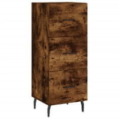 Vidaxl Komoda dimljeni hrast 34,5x34x90 cm inženirski les