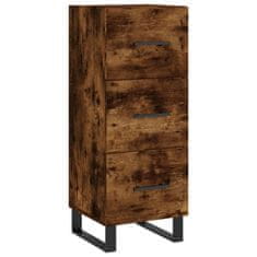 Vidaxl Komoda dimljeni hrast 34,5x34x90 cm inženirski les