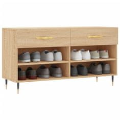 Vidaxl Klop za čevlje sonoma hrast 102x35x55 cm inženirski les