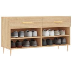 Vidaxl Klop za čevlje sonoma hrast 102x35x55 cm inženirski les