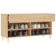 Vidaxl Klop za čevlje sonoma hrast 102x35x55 cm inženirski les
