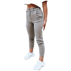 Dstreet Ženske hlače FINN beige uy1593 XL