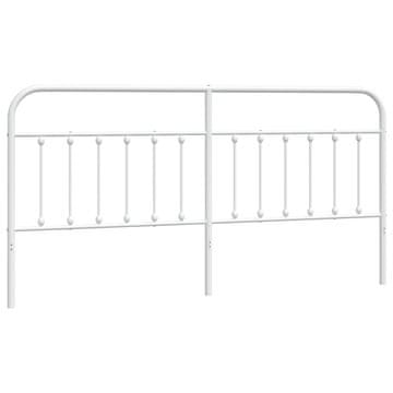 Vidaxl Kovinsko nadomestno vzglavje belo 193 cm