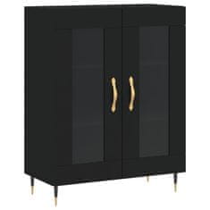 Vidaxl Komoda črna 69,5x34x90 cm inženirski les