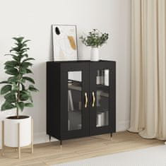 Vidaxl Komoda črna 69,5x34x90 cm inženirski les