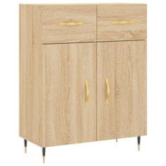 Vidaxl Visoka komoda sonoma hrast 69,5x34x180 cm inženirski les