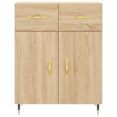 Vidaxl Visoka komoda sonoma hrast 69,5x34x180 cm inženirski les